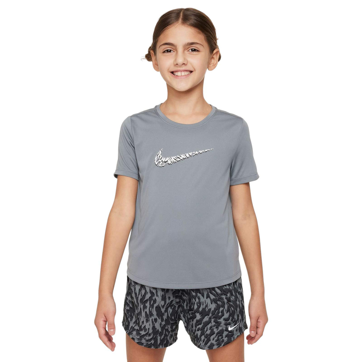 NIKE GIRLS ONE SS TOP GX VNR GREY