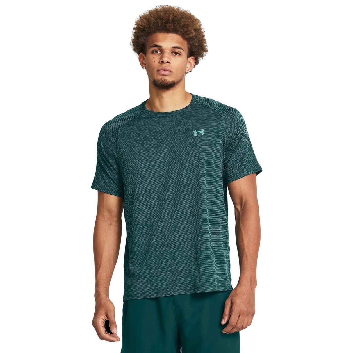 UA Mens Tech Textured SS Green