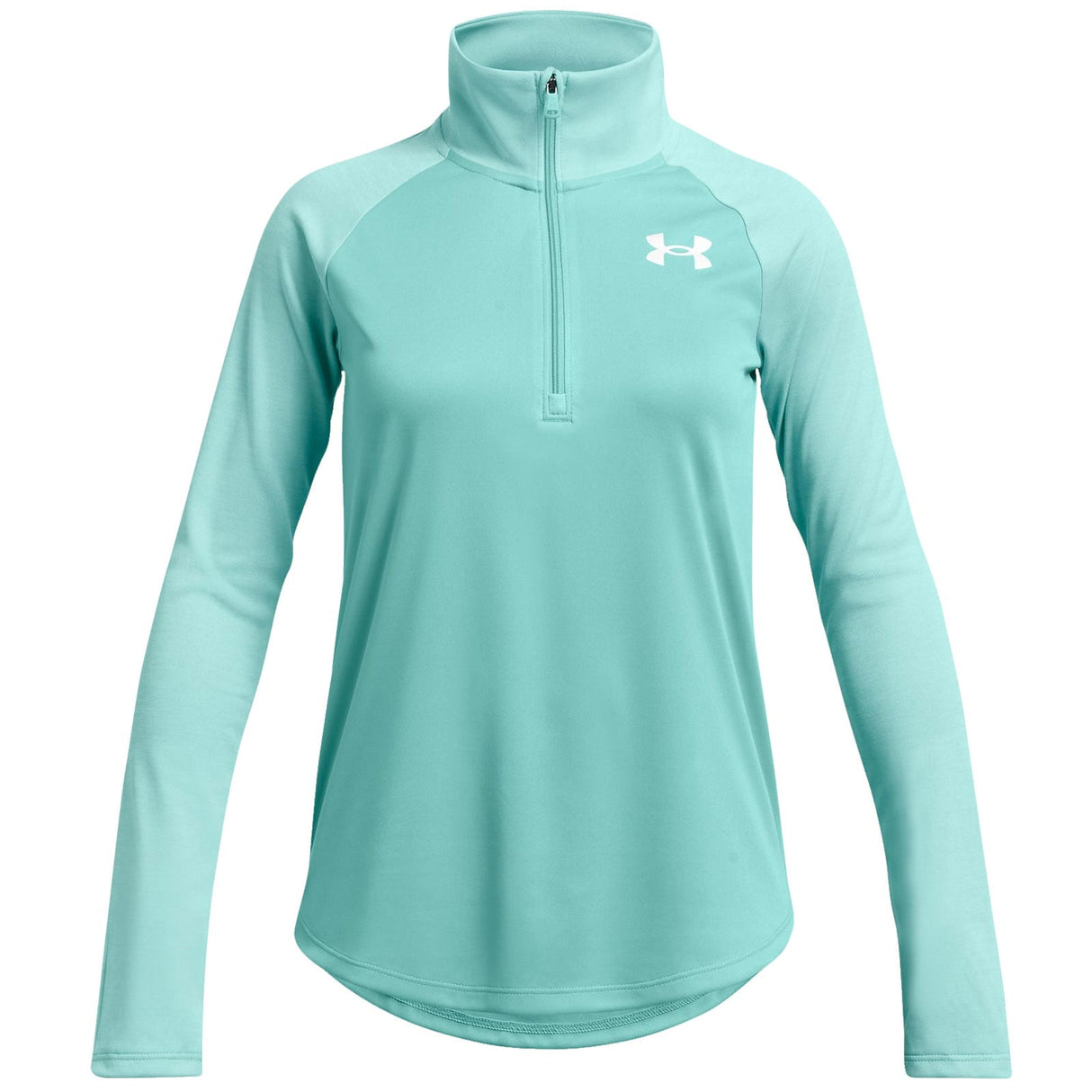 UA Girls Tech Graphic Half Zip Green