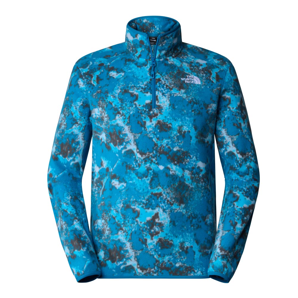 The North Face Mens Glacier Prntd QZ Blu