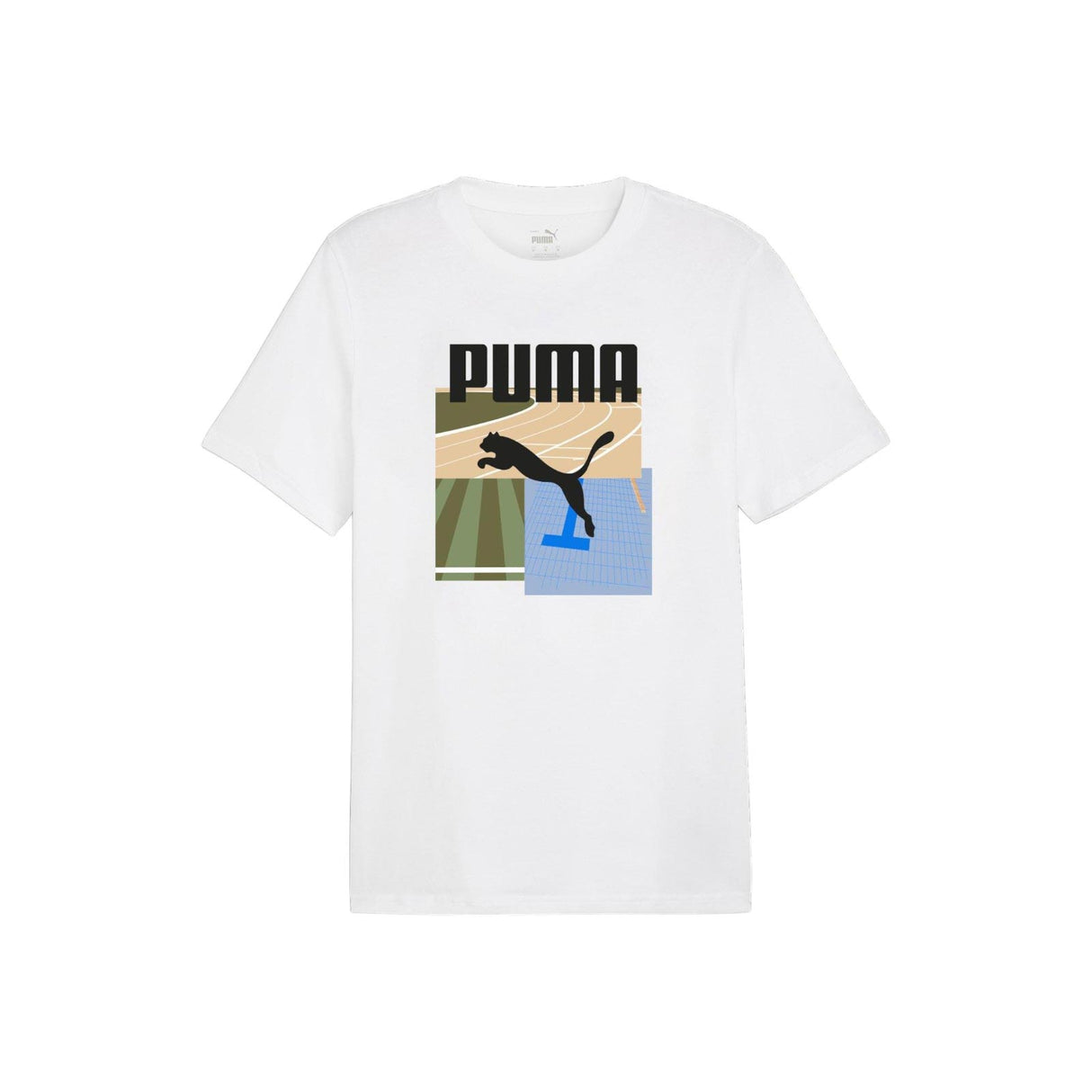 Puma Men Graphics Summer Sport Tee White