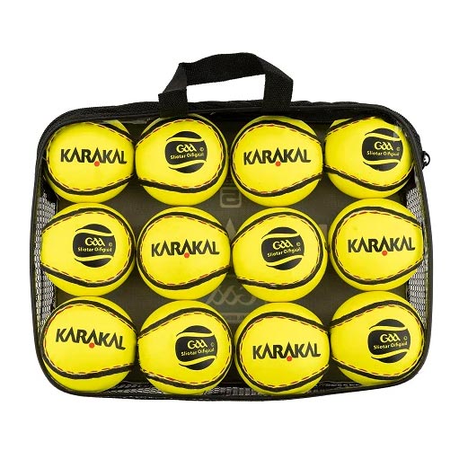 Karakal Match Dozen Sliotar Pack Yellow