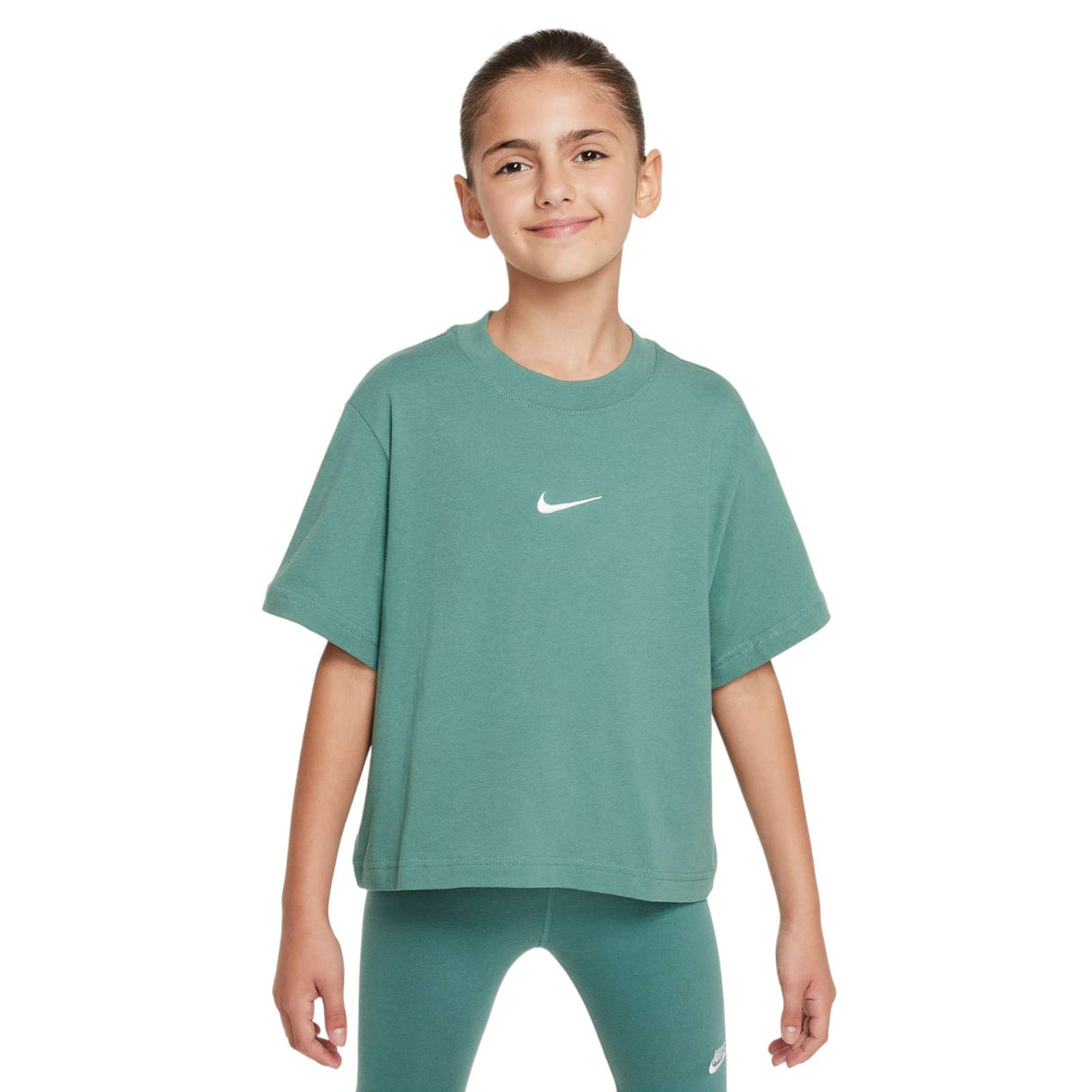 Nike Girls NSW ESSNTL Boxy SS Tee Green