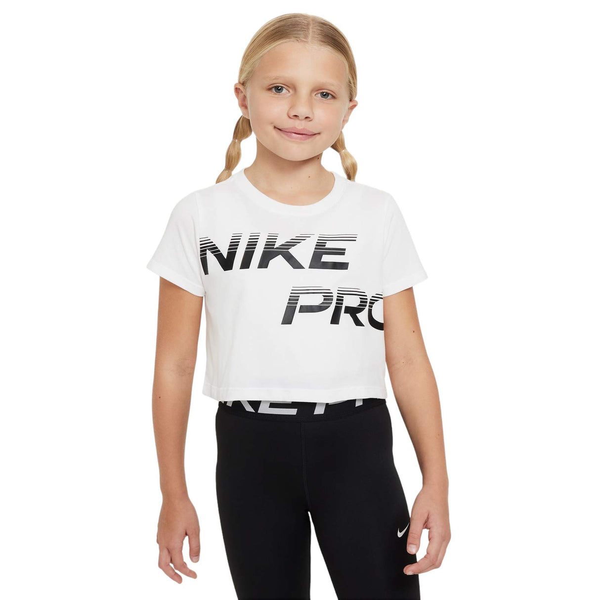 Nike Girls DFCT SE Crop Tee White