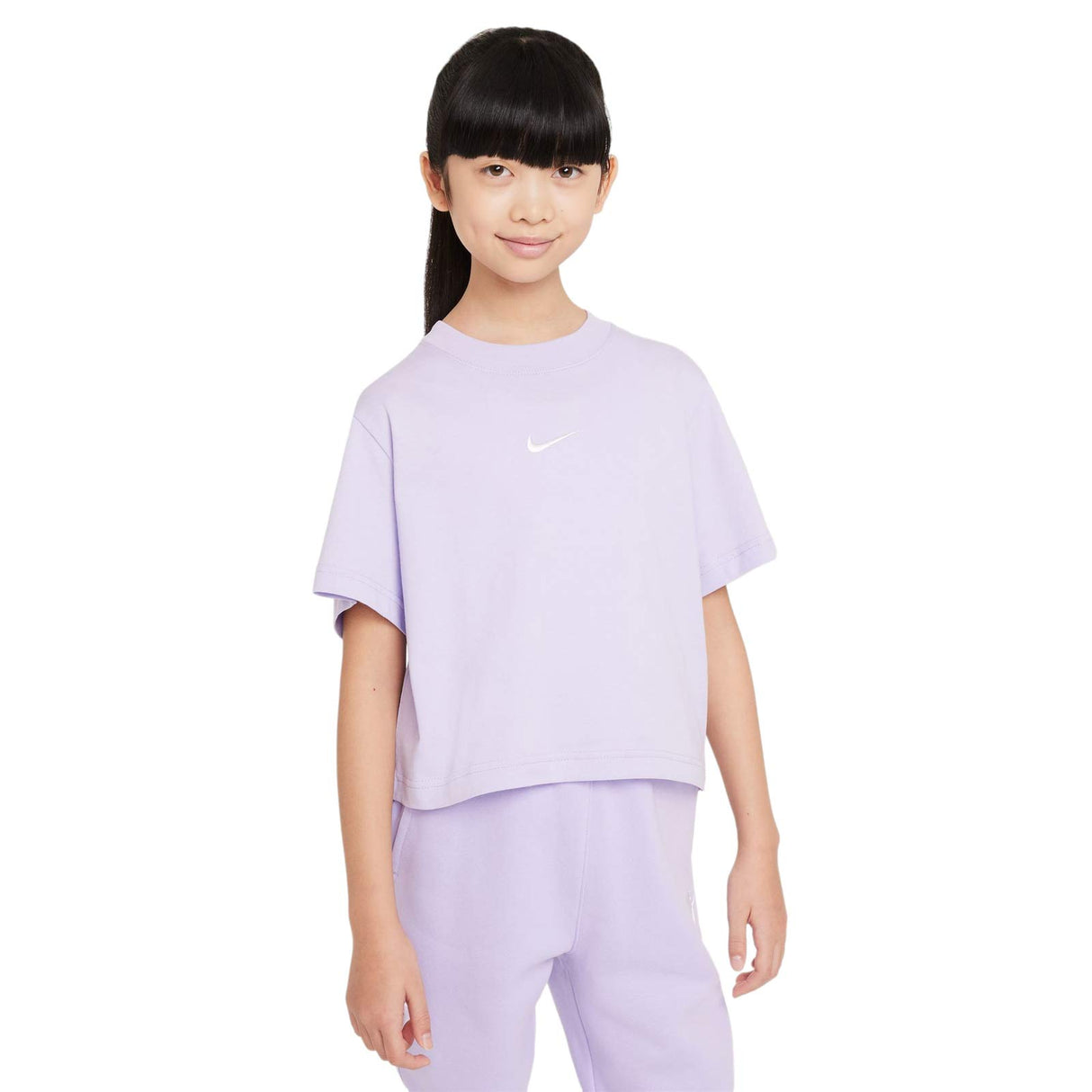 Nike Girls NSW ESSNTL SS Boxy Tee Purple