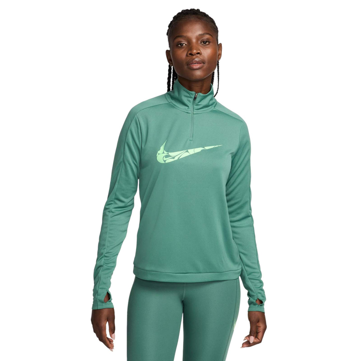 Nike Wmns SWSH HBR DF HZ MID Top Green