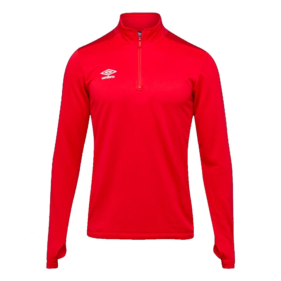 UMBRO HALF ZIP TOP RED