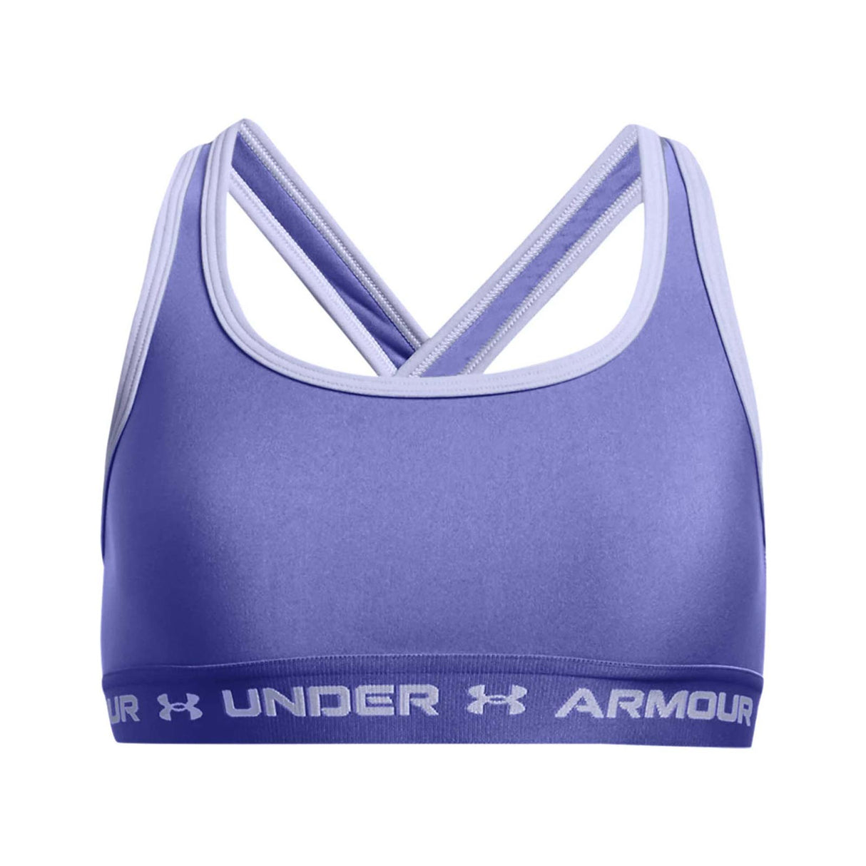 UA Girls Crossback Mid Solid Bra Purple