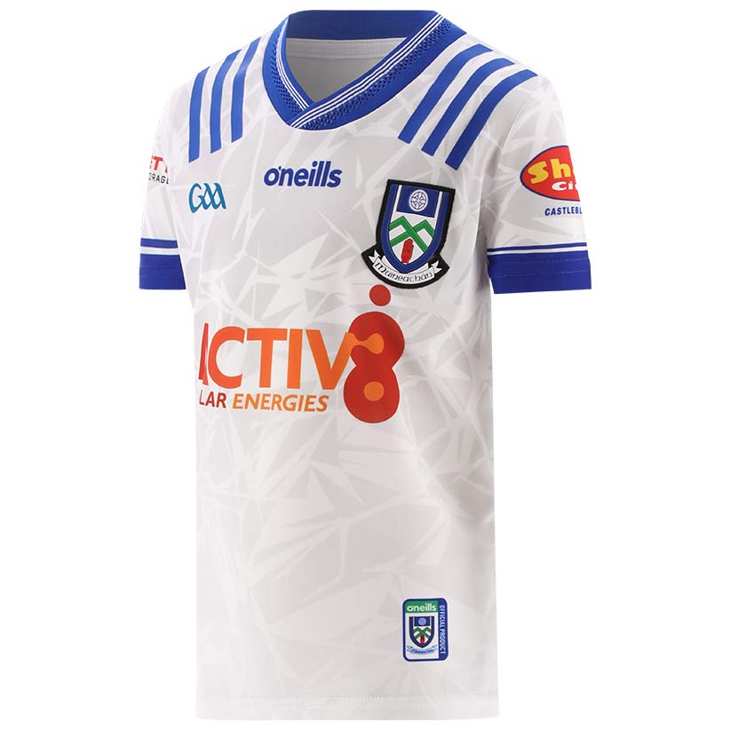 O'Neills Monaghan 24 Home Kids Jsy White