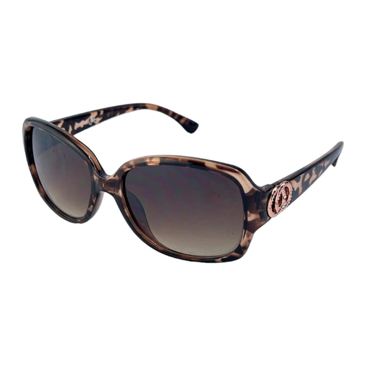 RB Sunglasses Womens Gold Rings Brown