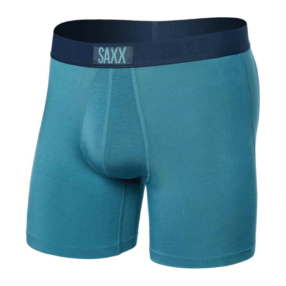 Saxx Mens Vibe Boxer Brief Blue
