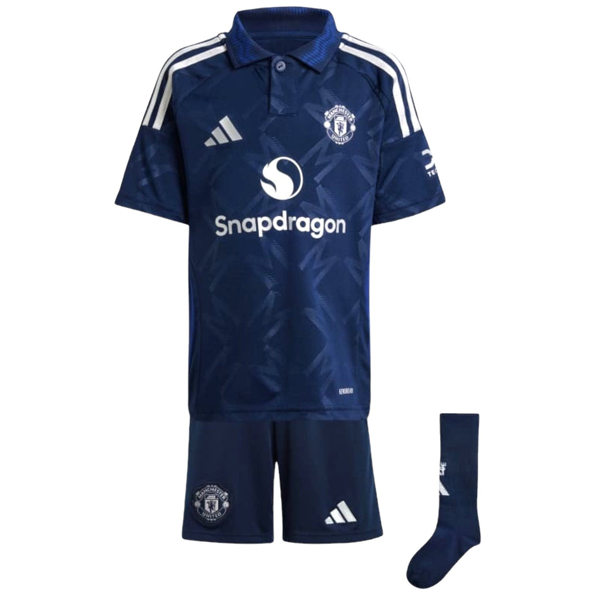 adidas Man Utd 24 Kids Away Kit Navy