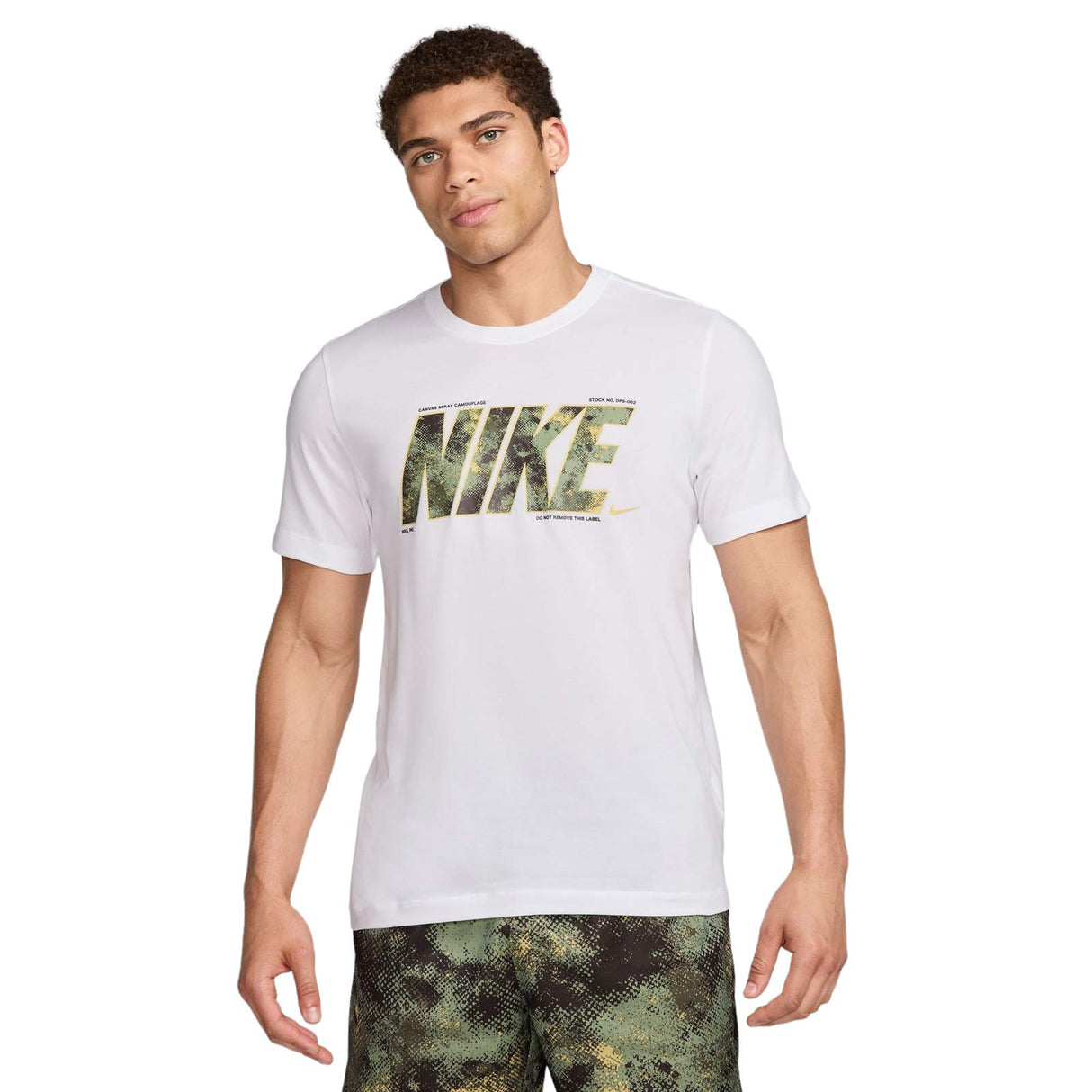 NIKE MENS DF TEE CAMO WHITE
