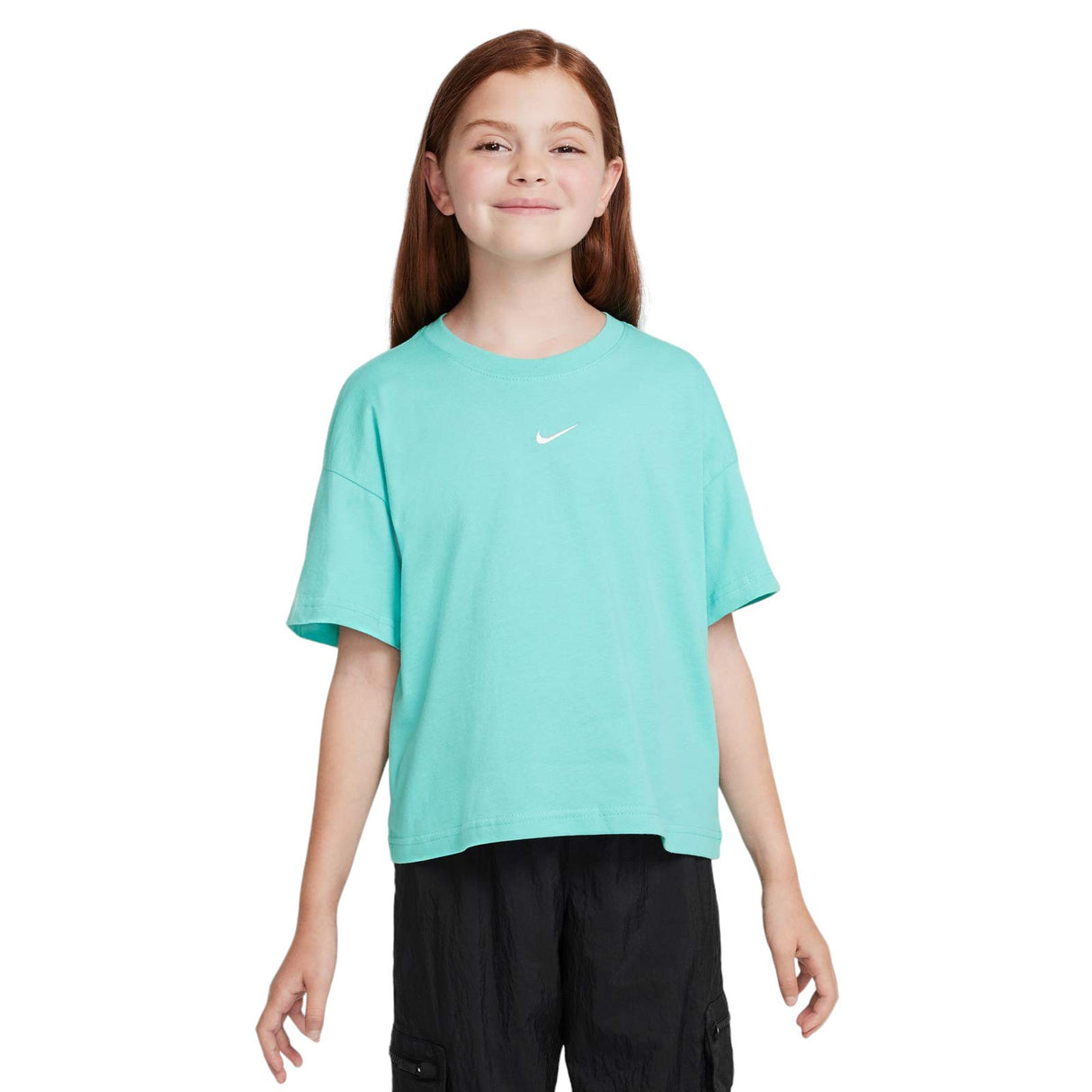 NIKE GIRLS TEE BOXY ESSNTL LBR Green