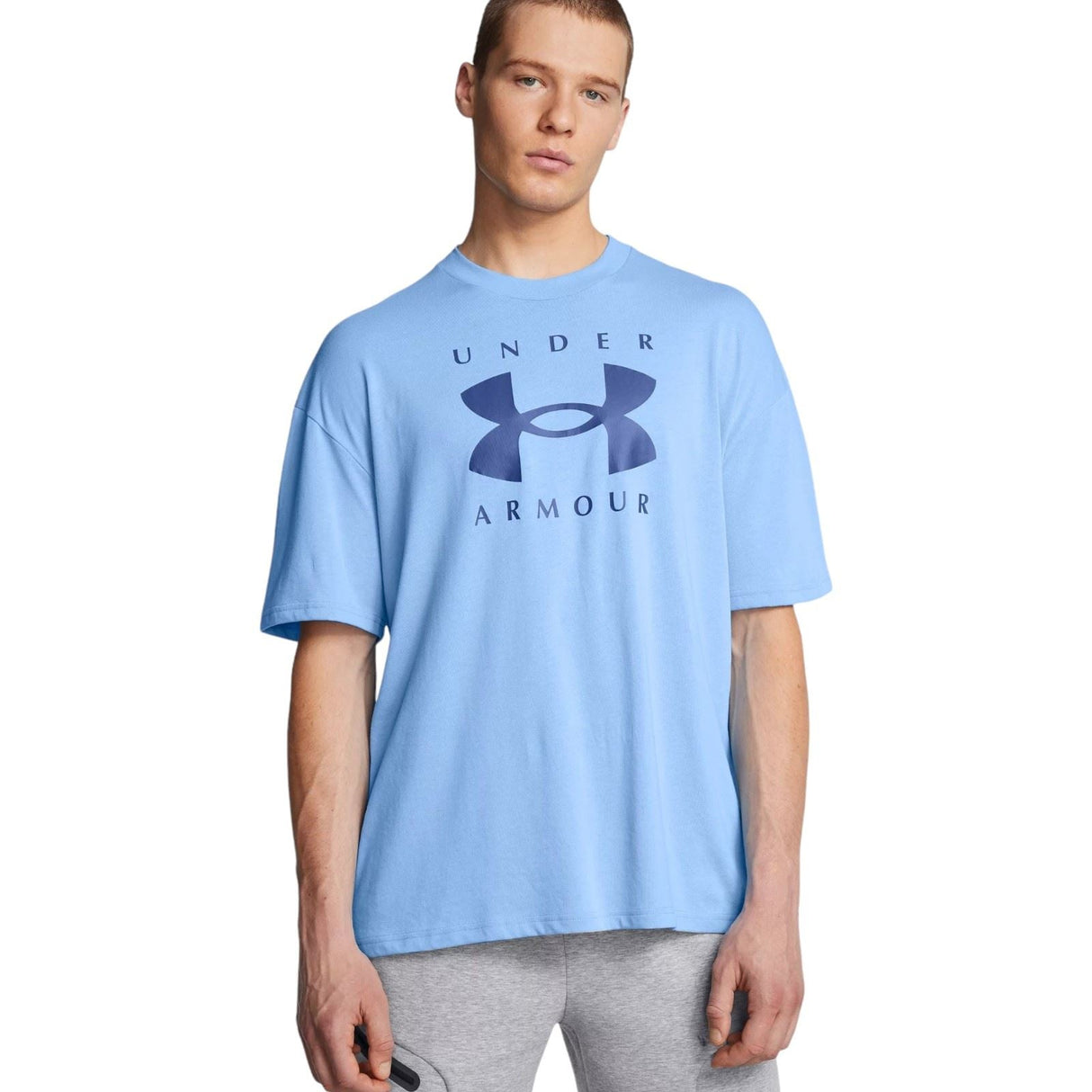 Under Armour HW OS Branded Mens Tee Blue