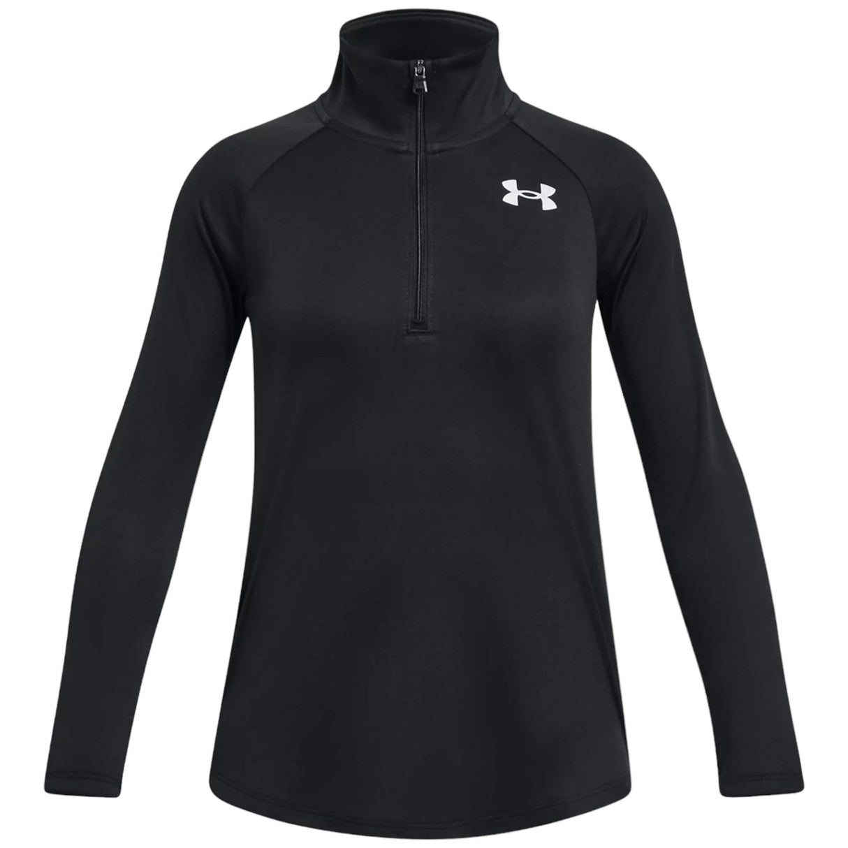 UA Girls Tech Graphic 1/2 Zip Black