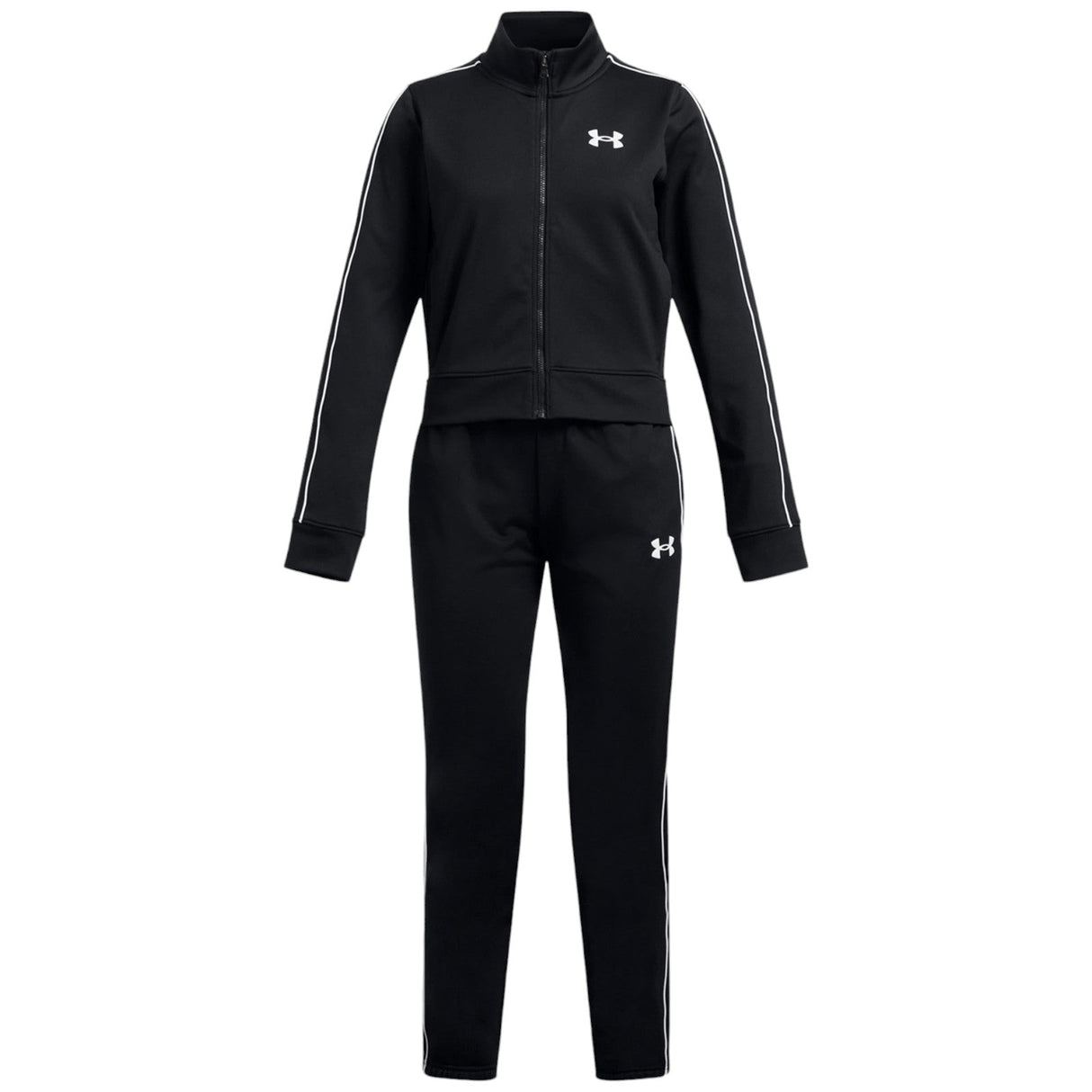 UA Girls Icon Knit Crp Tracksuit Black