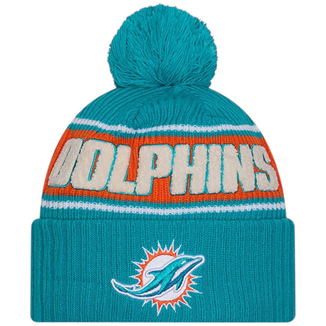 New Era NFL Dolphins 24 Bobble Hat Green
