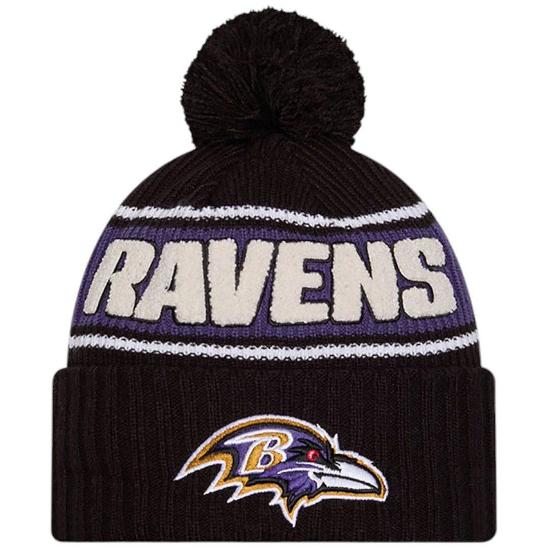 New Era NFL Ravens 24 Bobble Hat Purple