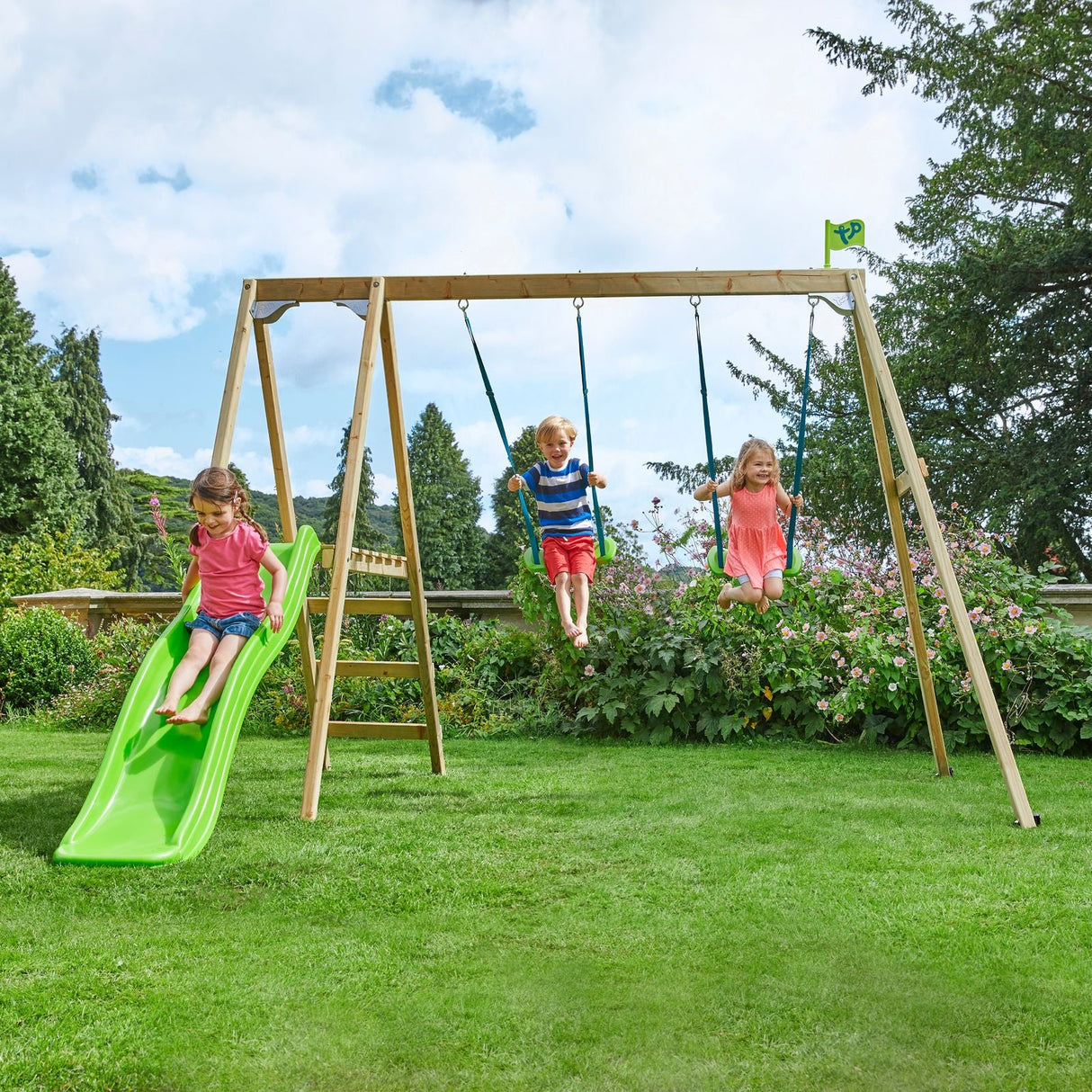 TP Toys Forest Double Multiplay Swing and Slide Set
