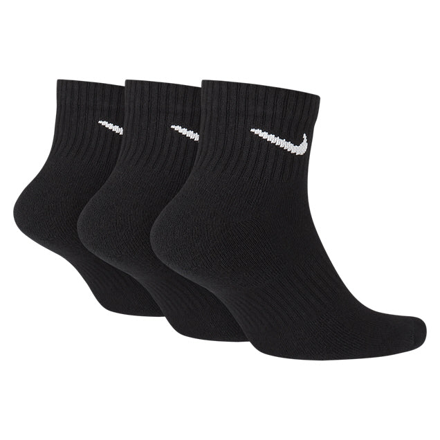 Nike Cushion Quarter 3 Pack Socks Black