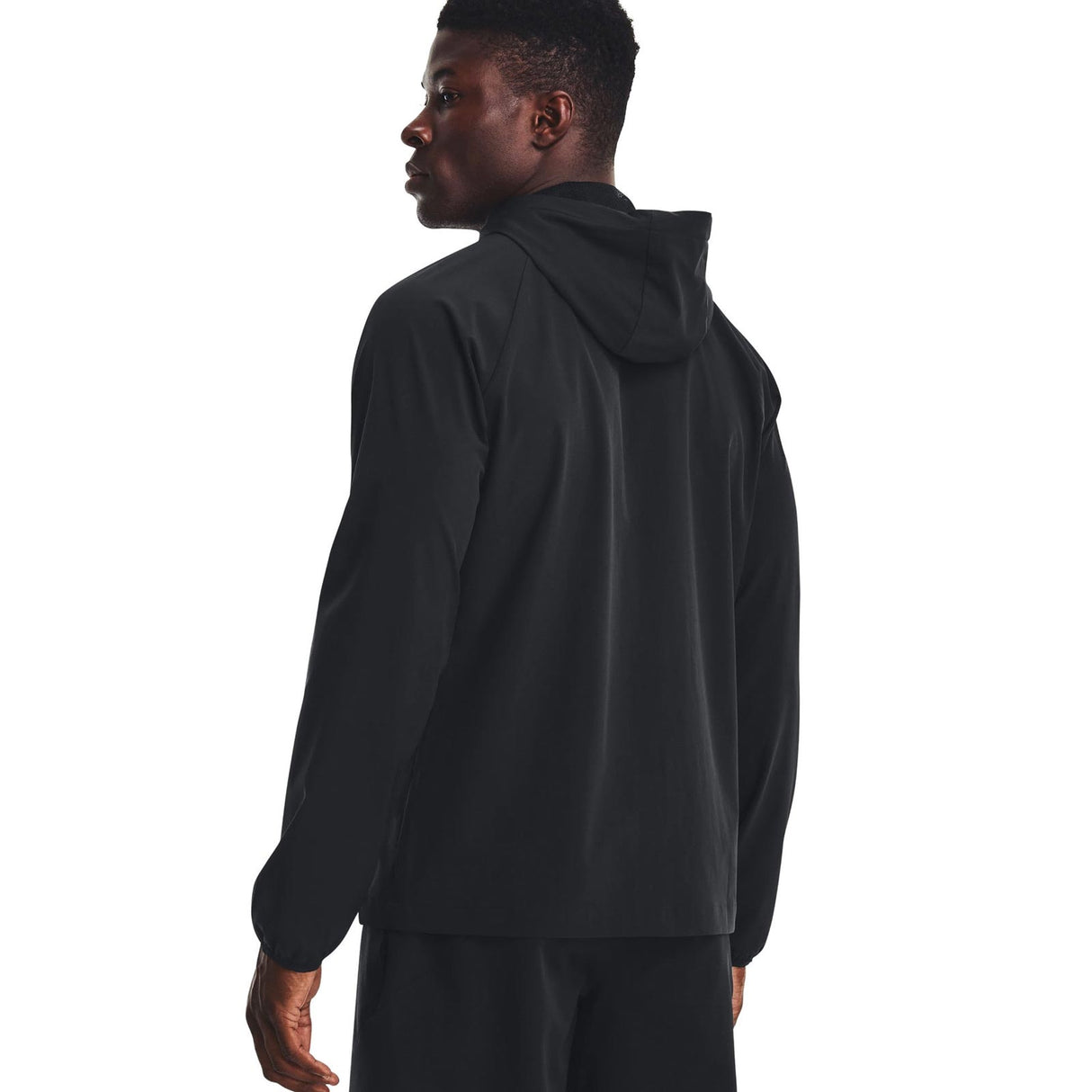 UA Mens Stretch Woven Windbreaker Black
