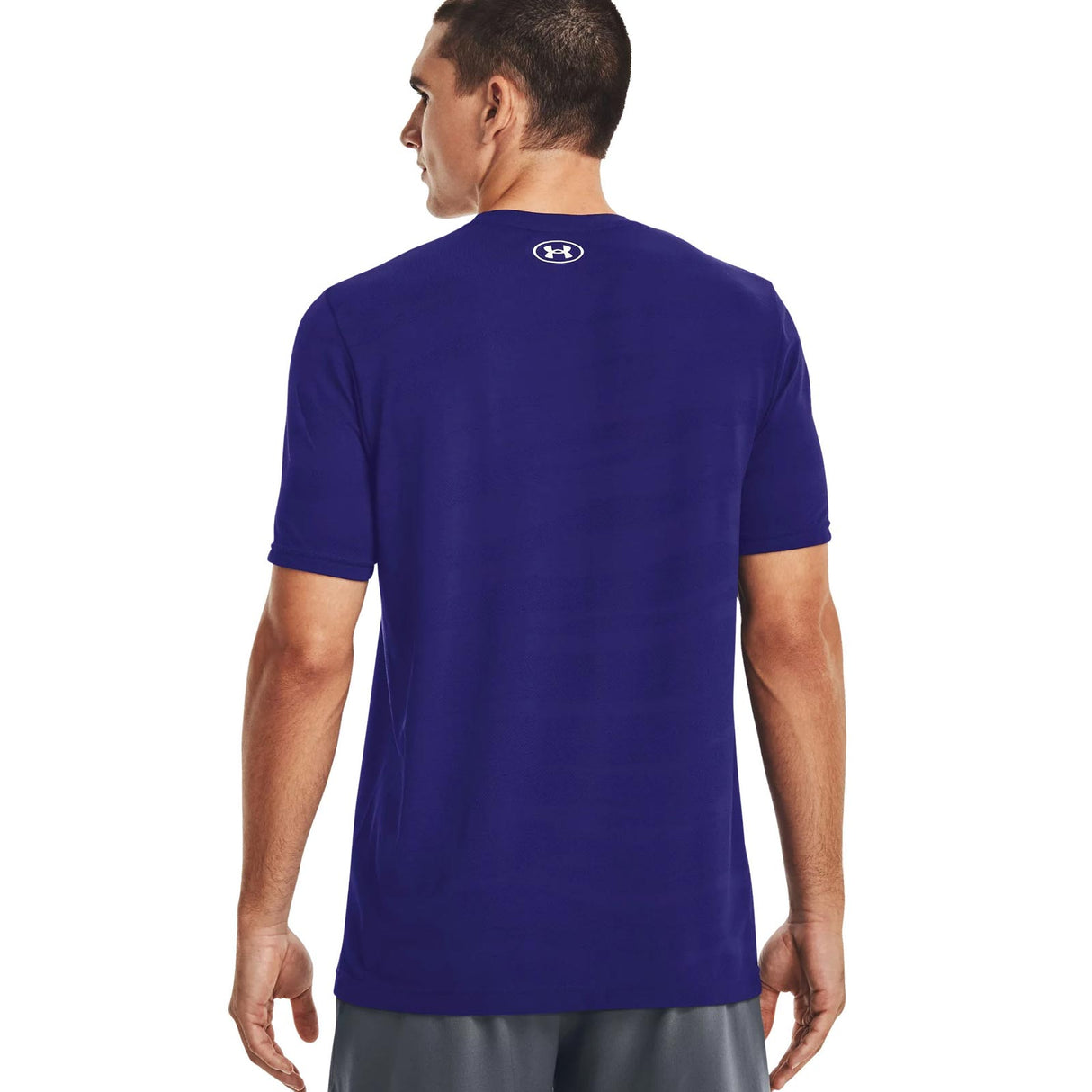 UA Mens Seamless Wave SS Tee Blue