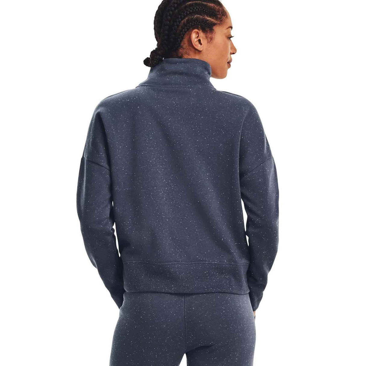UA Womens Rival Fleece HZ Top Grey