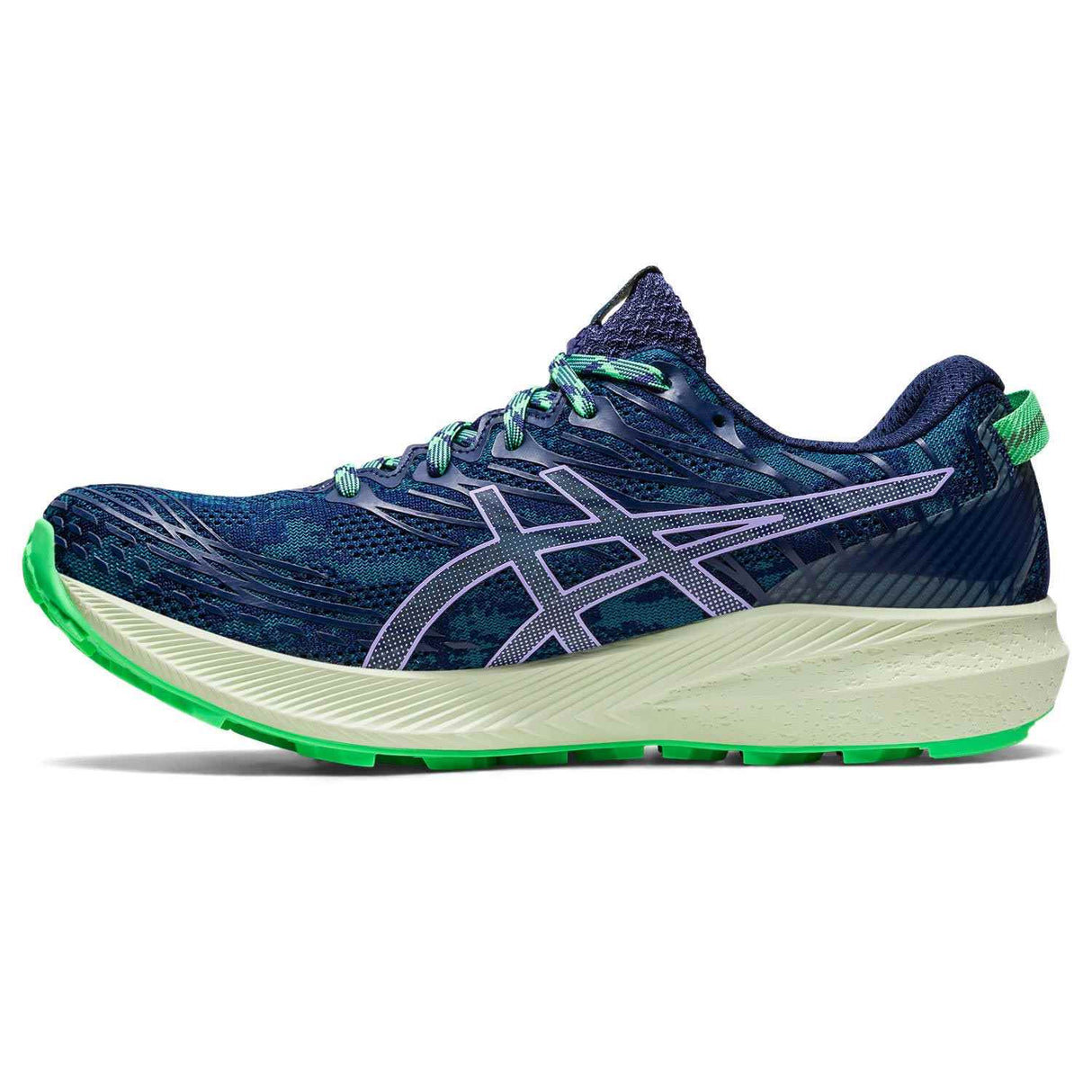 Asics Fuji Lite 3 Womens Navy/Green
