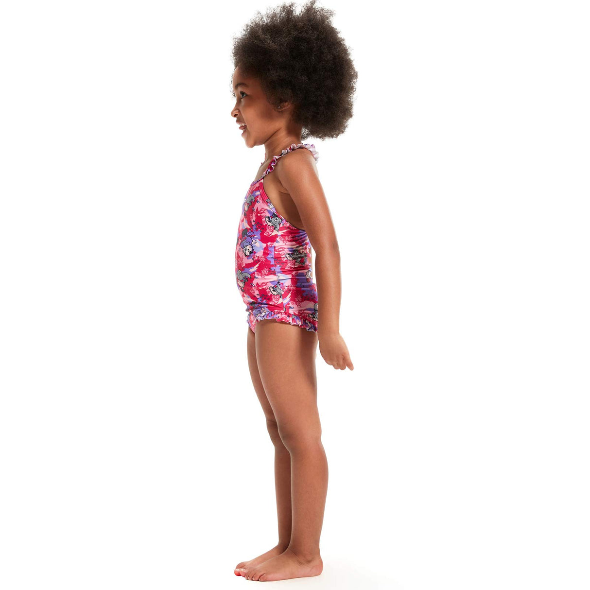 SPEEDO LTS DIGI FRILL TRSP IF PINK/PUR