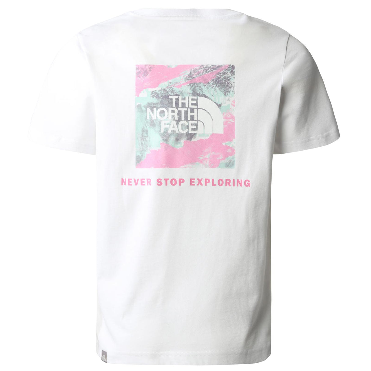 TNF Girls S/S Relaxed Redbox Tee White