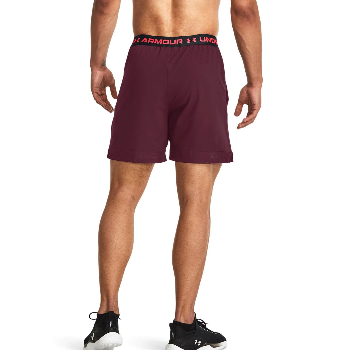 UA Mens Vanish Woven 6in Shorts Maroon