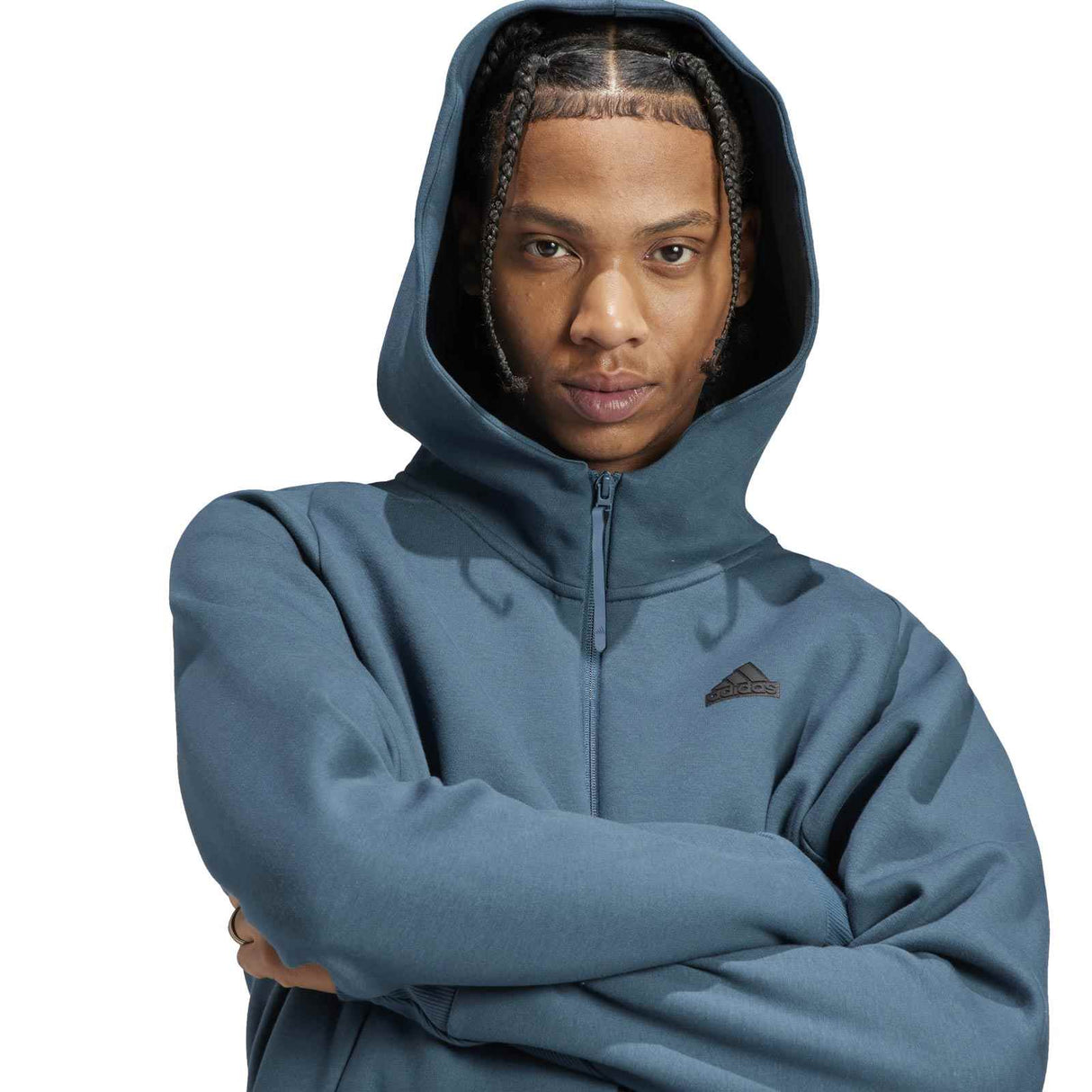 adidas Mens Z.N.E. PR FZ Hoodie Green
