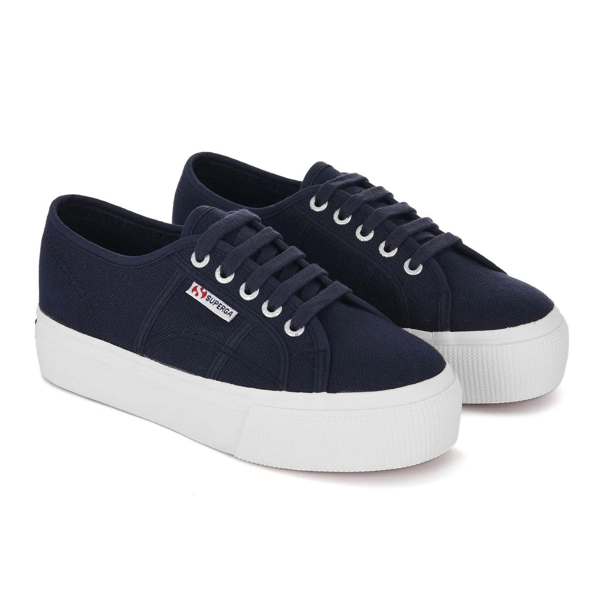 Superga Platform Canvas Sneaker Wmn Navy