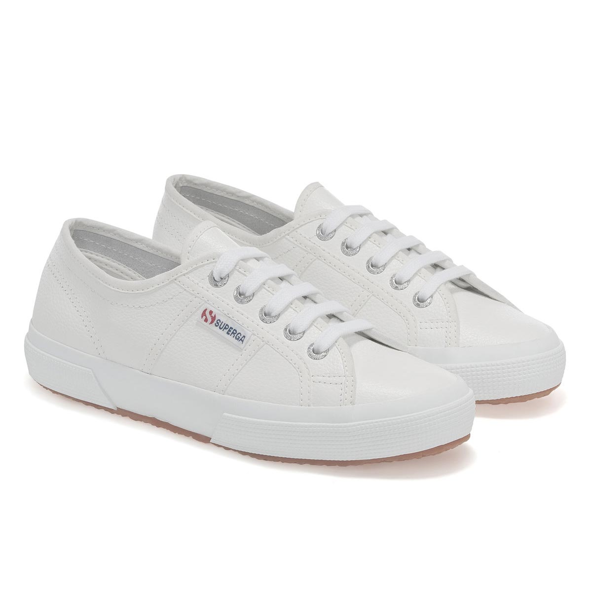 Superga Canvas Sneaker Leather Unisex Wh
