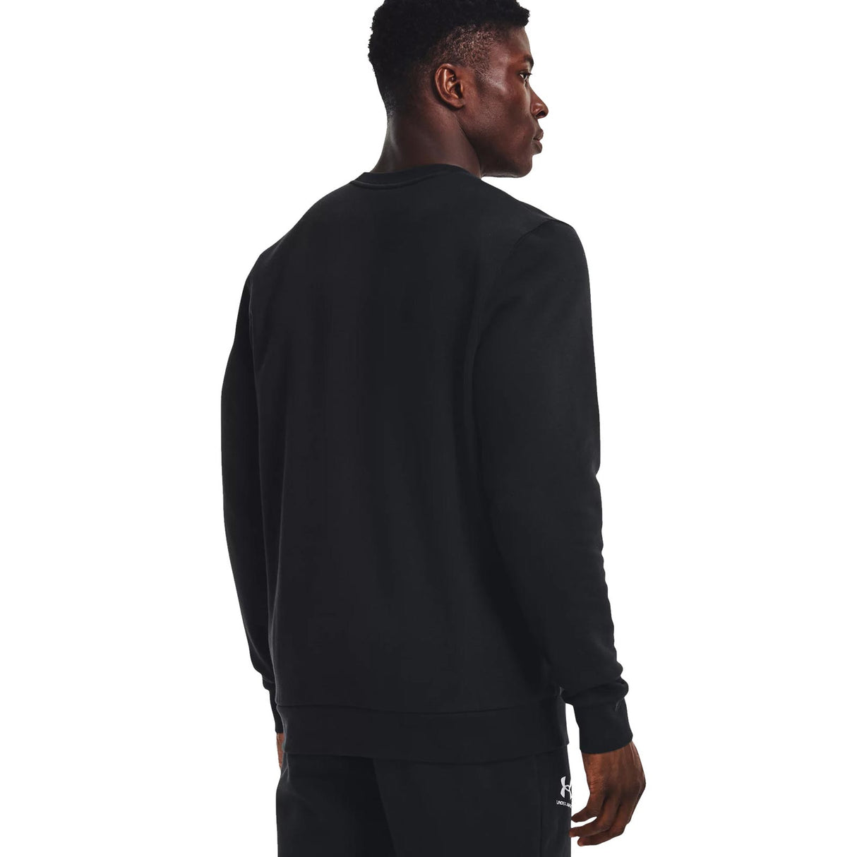UA Mens Essential Fleece Crew Black