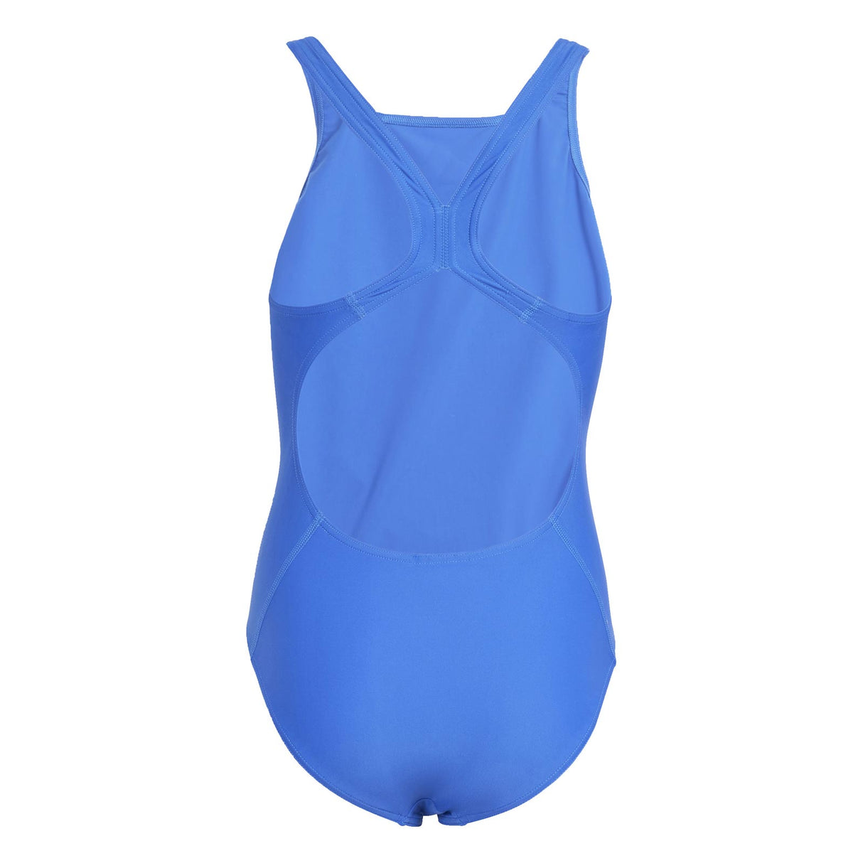adidas Girls 3 Bars Solid Swimsuit Blue
