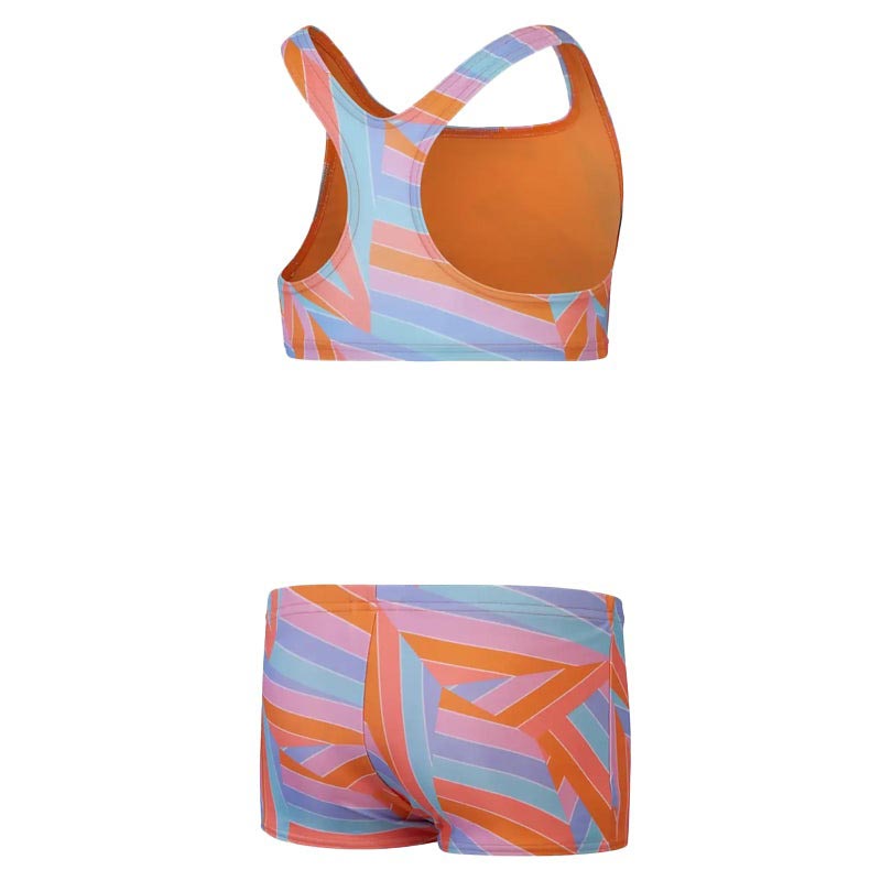 Speedo Girls Allover 2PC Boyleg Pink