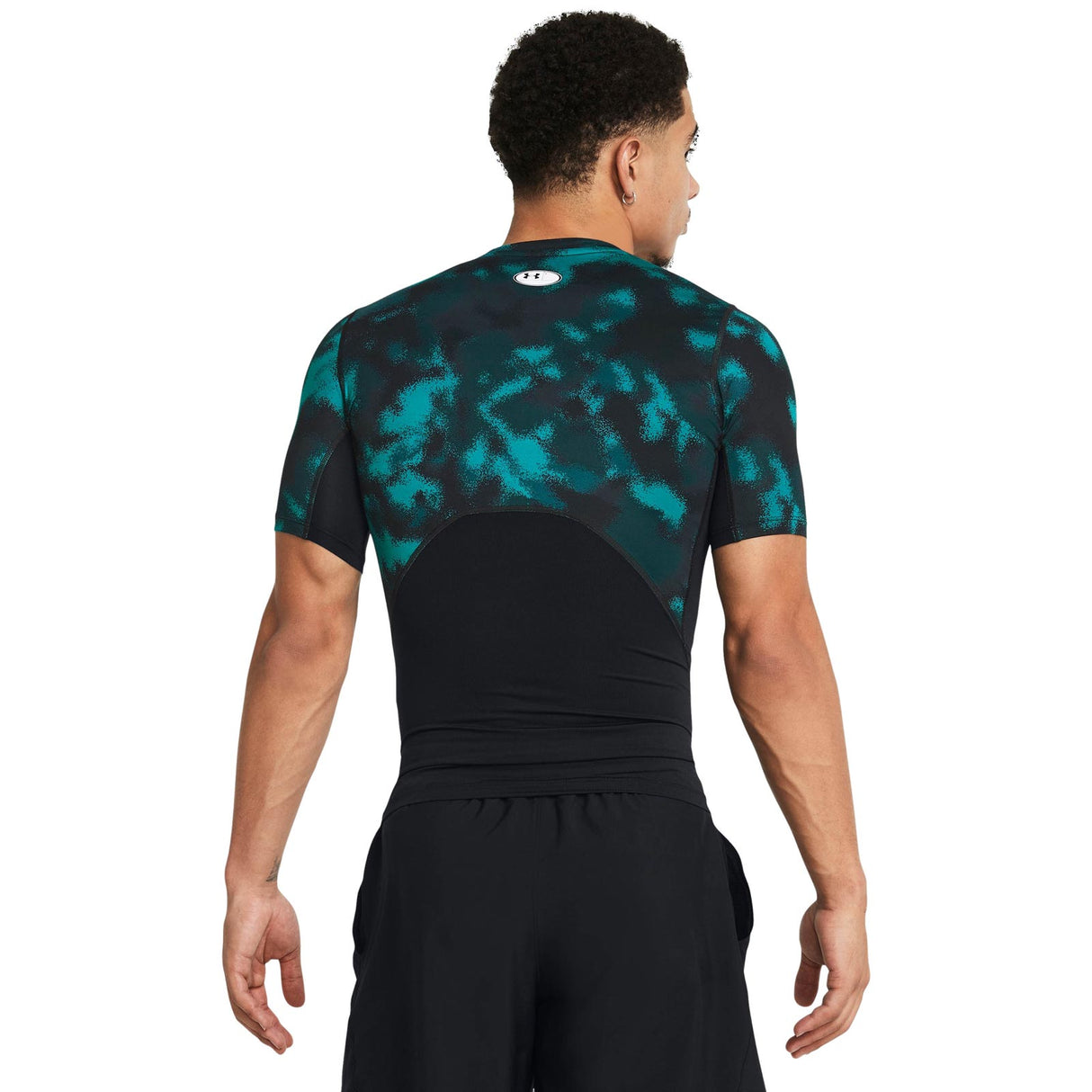 UA Mens HG Armour Printed SS Green
