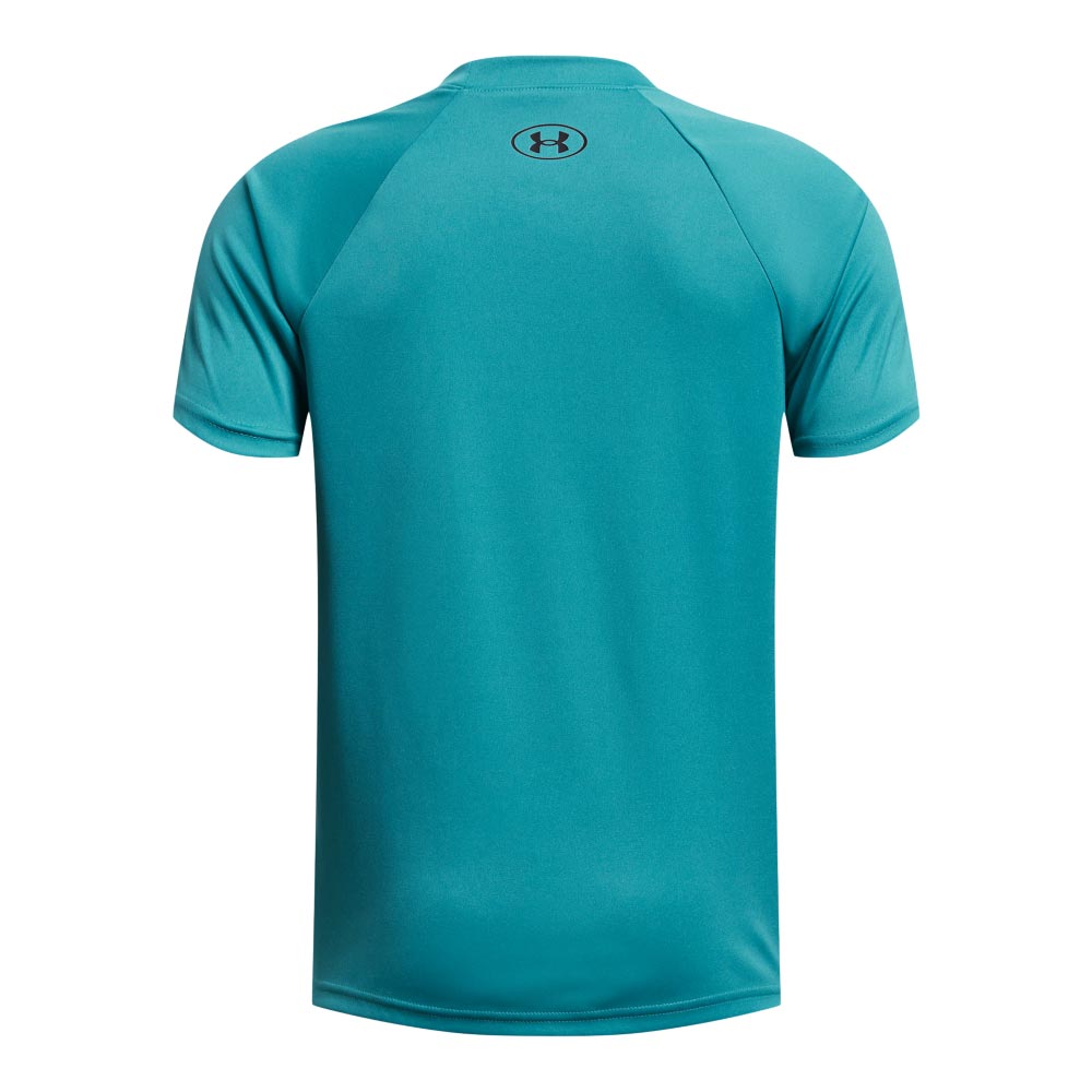 UA Boys Tech Big Logo SS Tee Green