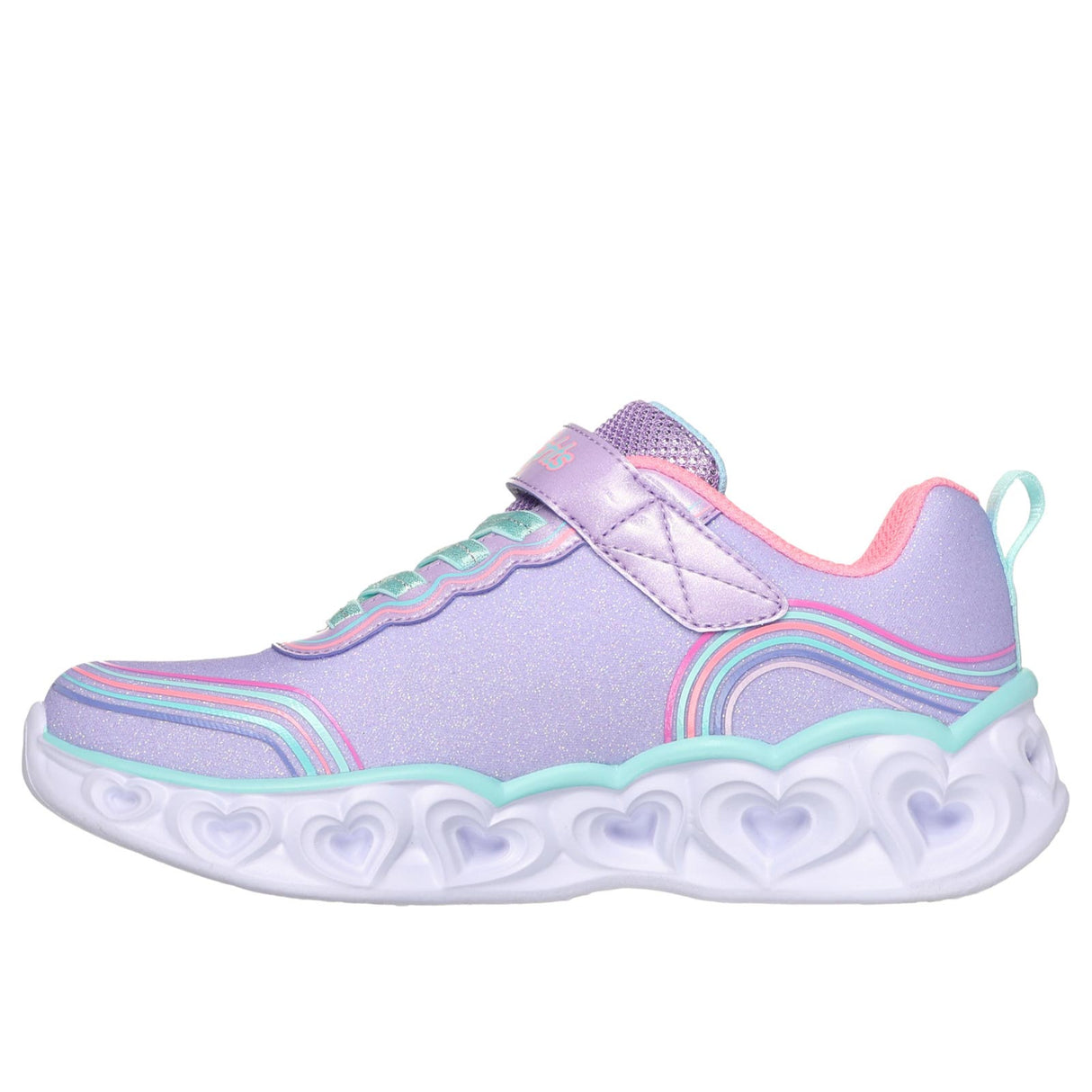 Skechers Heart Lights Retro Girls Purple