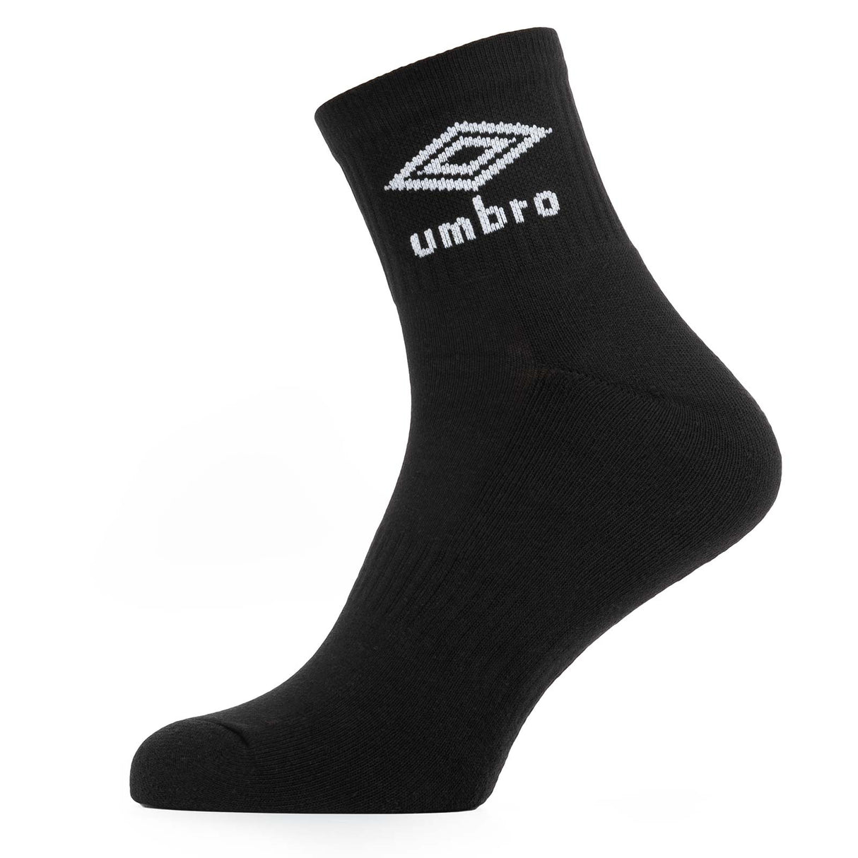 Umbro Cushion Quarter Sock 3 Pack Black