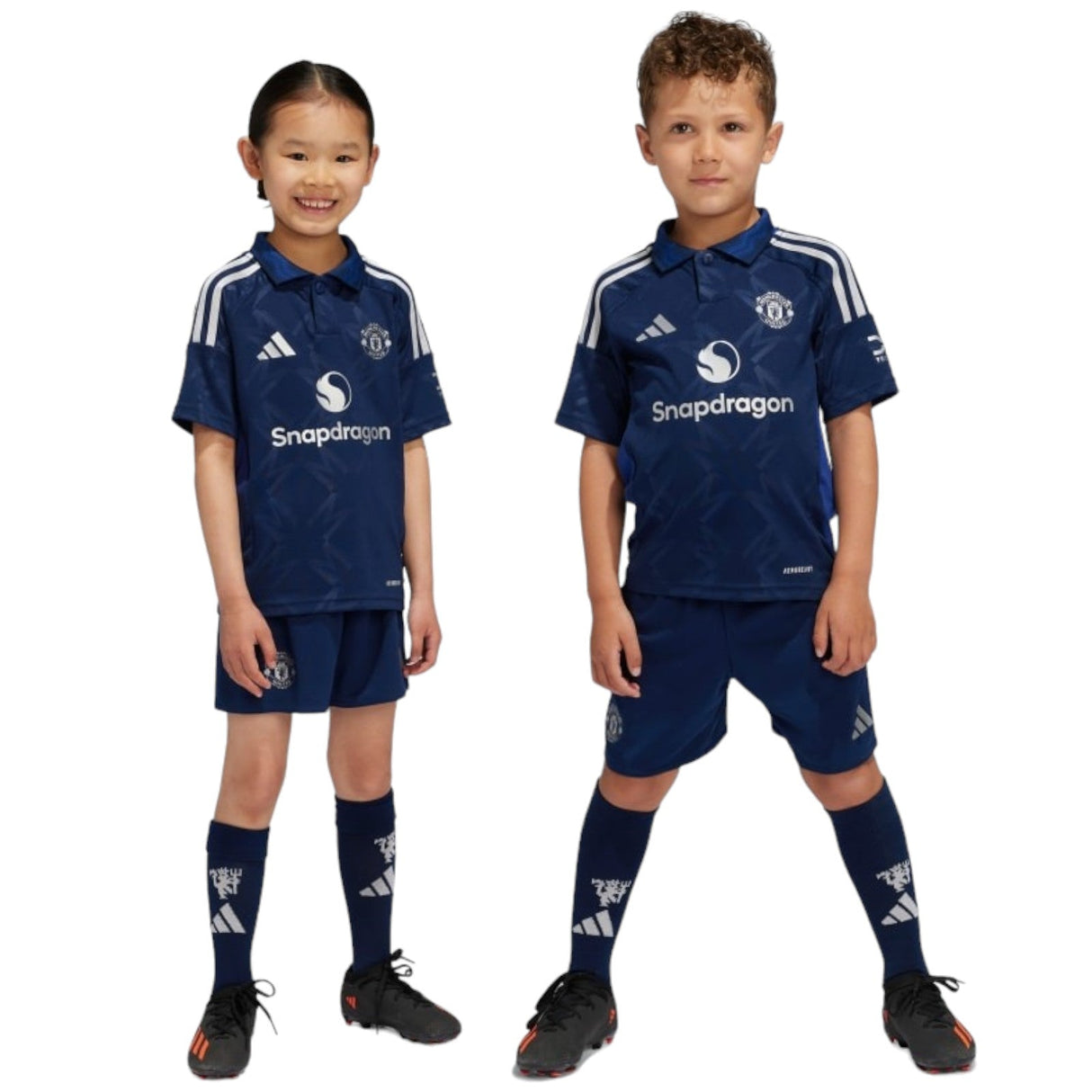 adidas Man Utd 24 Kids Away Kit Navy