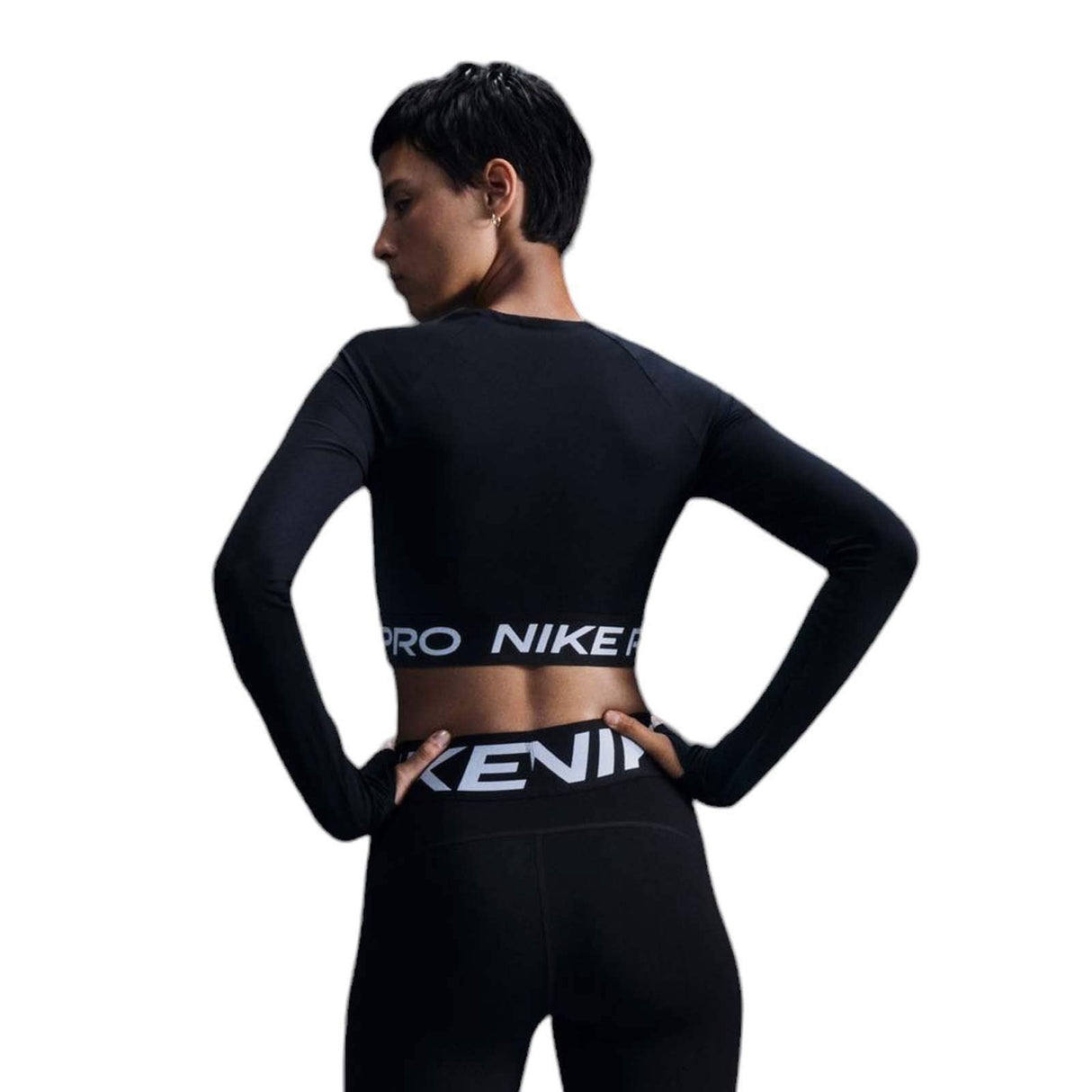Nike Pro 365 LS Womens Top Black