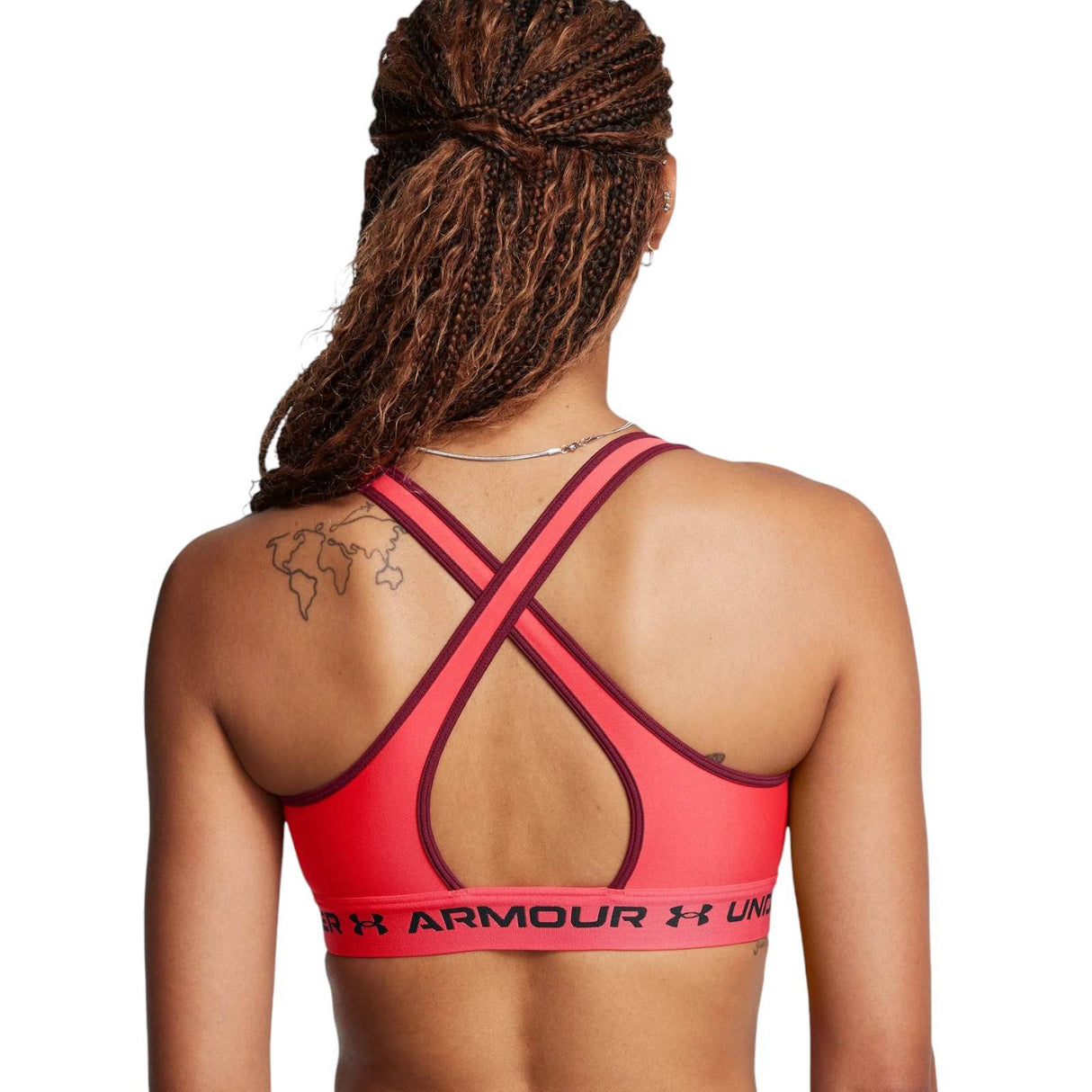 Under Armour Crossback Mid Wmns Bra Red