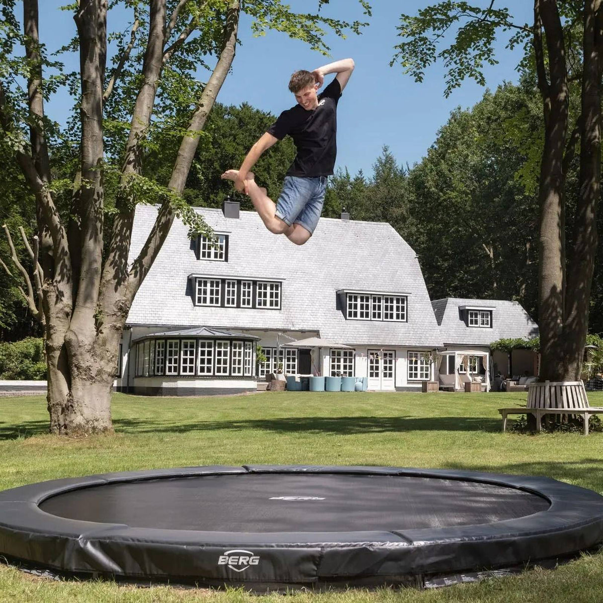 BERG SPORTS Champion InGround 430 Trampoline Grey