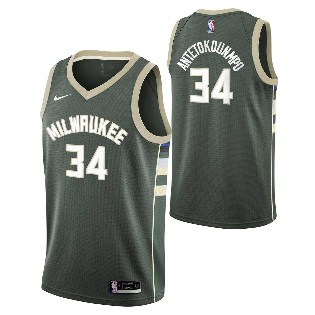 Nike Bucks Giannis 34 Kids Jersey Green