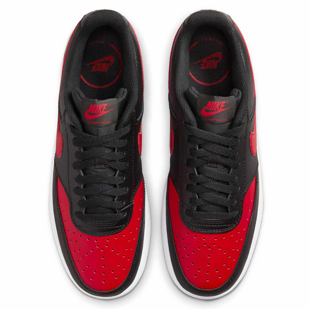 Nike Mens Court Vision Low Black/Red