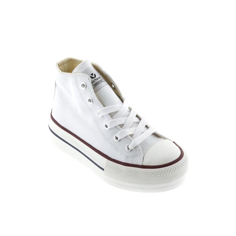 VICTORIA CANVAS PLATFRM HIGH-TOP UNI WHT