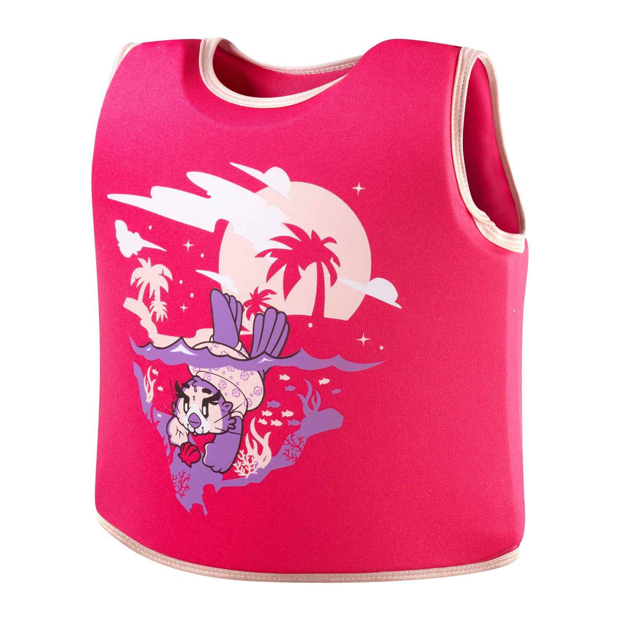 SPEEDO Lrn Swm Chrcter Prnt Flt Vest Pnk